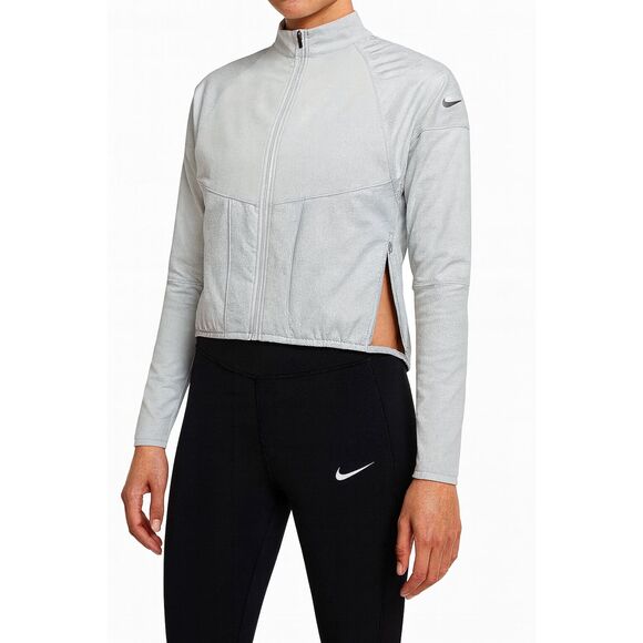 Nike Running Division Platinum Fleece Hybrid Weather-Resistant Jacket XS Women - Picture 1 of 10